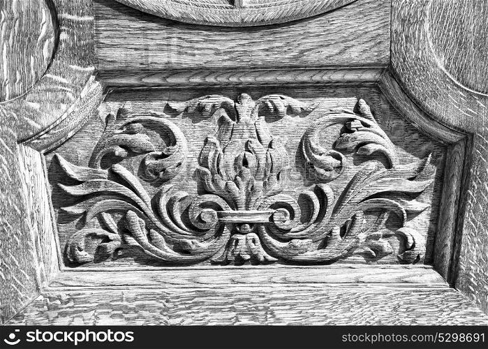 old london door in england and wood ancien abstract