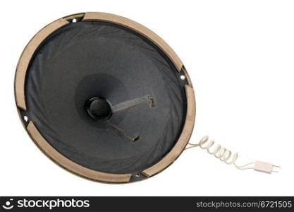 Old loud speaker isolated on a white background