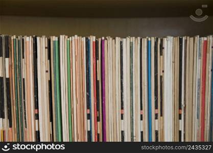 old magazines shelf