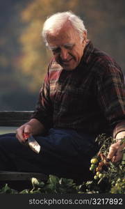 Old Man Gardening