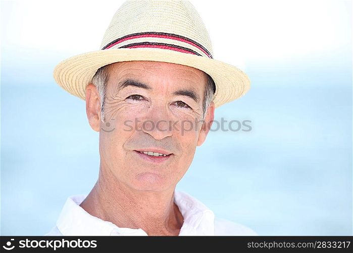Old man on holiday