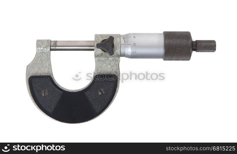 Old measuring tool isolated on a white background