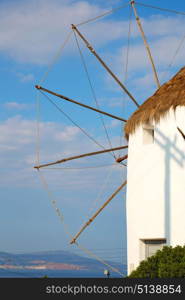 old mill in santorini greece europe and the sky