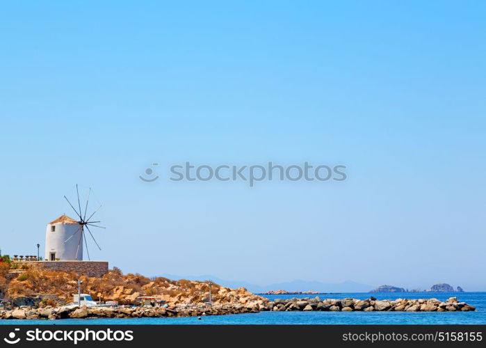 old mill in santorini greece europe and the sky