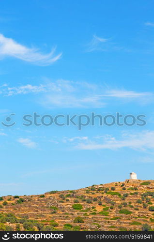 old mill in santorini greece europe and the sky