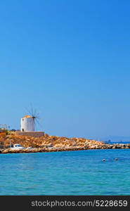 old mill in santorini greece europe and the sky