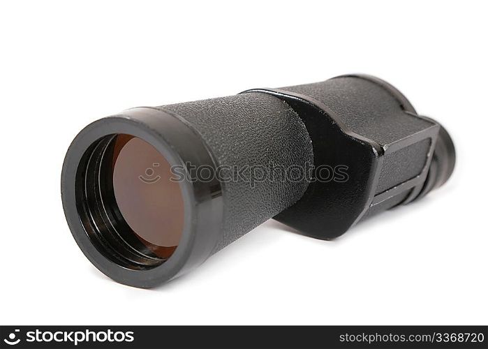 old monocular isolated on white