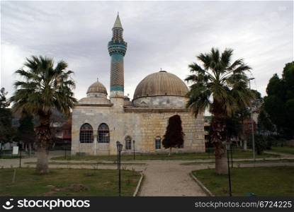 Old mosque with minaretr in Iznik, Turkey