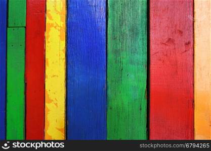 Old multicolor wood board background texture . Old multicolor wood board