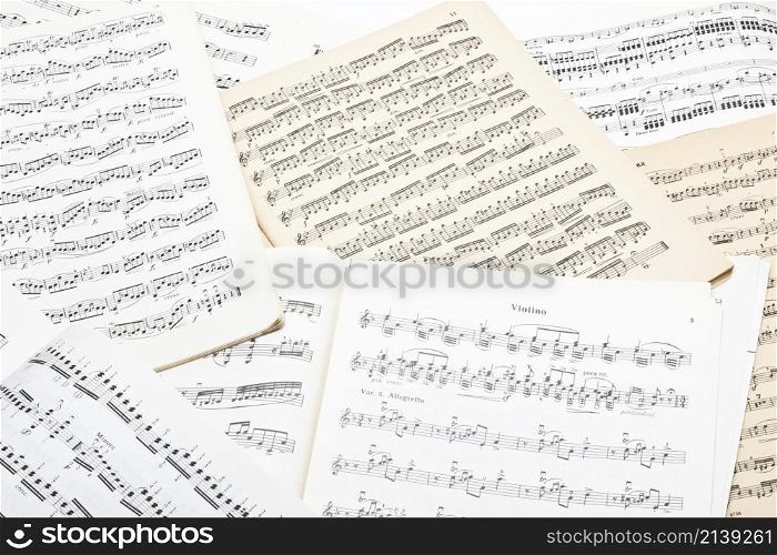 old music note sheet background or texture. old music note sheet
