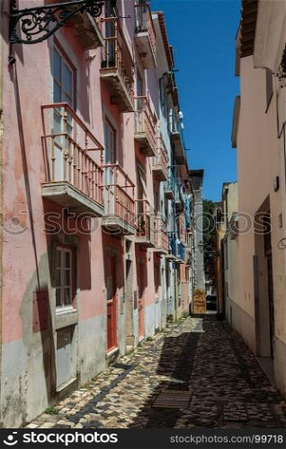 Old Narrow Street in Portuguese City