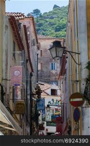 Old Narrow Street in Portuguese Town