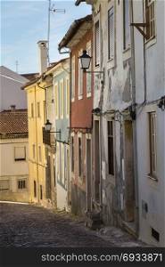 Old Narrow Street in Portuguese Town of Coimbra