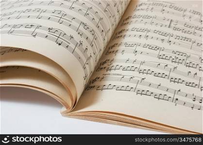 old open music book