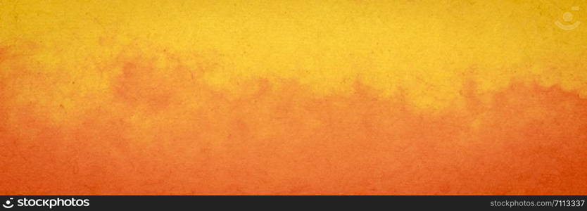 old orange and yellow background paper texture, panoramic format