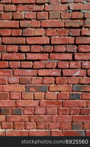 Old orange brick wall texture background. Wallpaper. Brick wall texture background