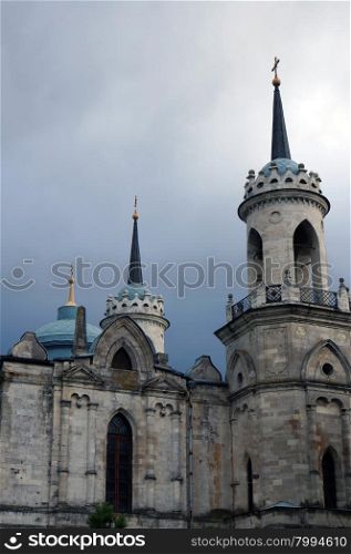 Old Orthodox Church of the Moscow region in the Gothic style