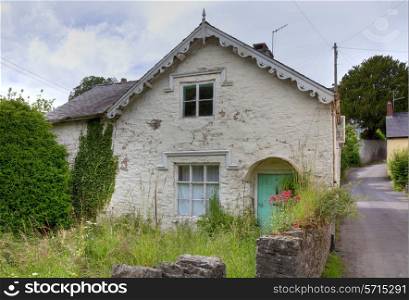 Old overgrown cottage, Clun, Shropshire, England.