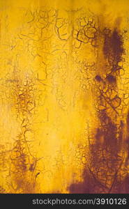 old paint vertical background yellow and purple colors with crack and scratch