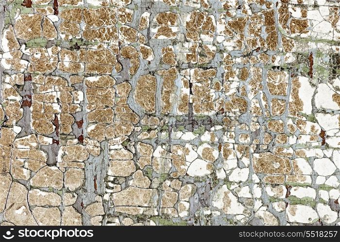 Old painted wood texture. Old weathered chipped painted wood texture as grunge background