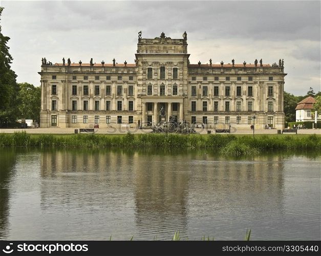 old palace in Mecklenburg on a cloudy day