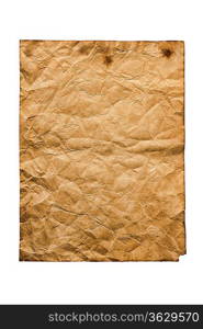 old paper isolated on a white background