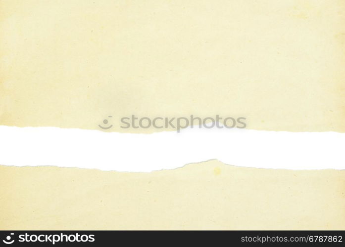 Old paper isolated on white background