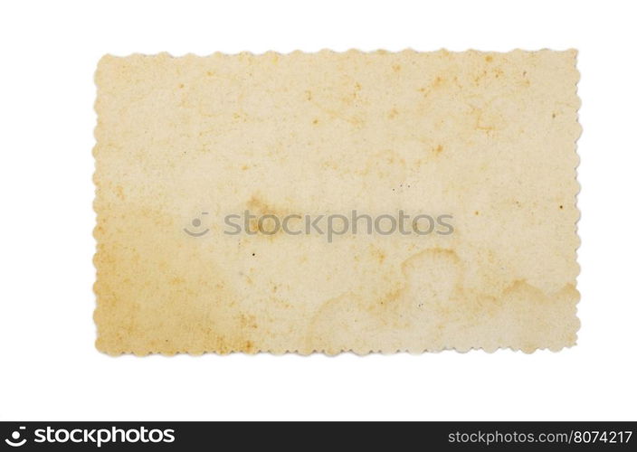 Old paper isolated on white background