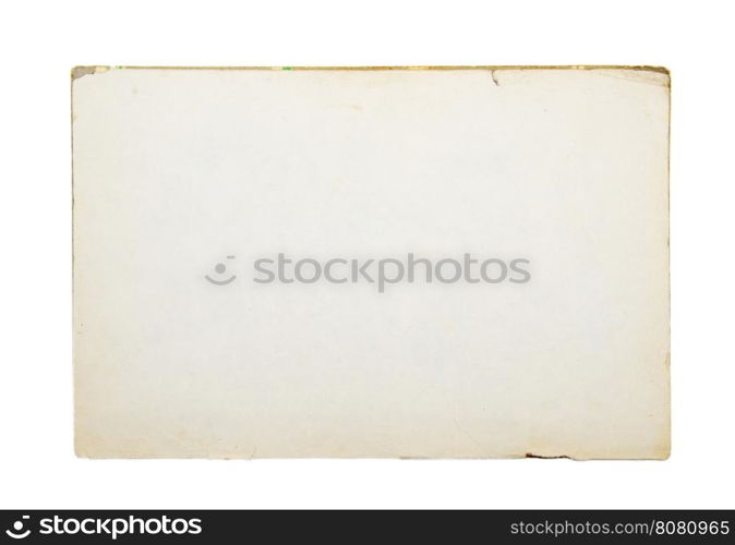 Old paper isolated on white background