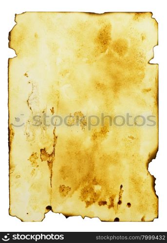 Old paper isolated over the white background