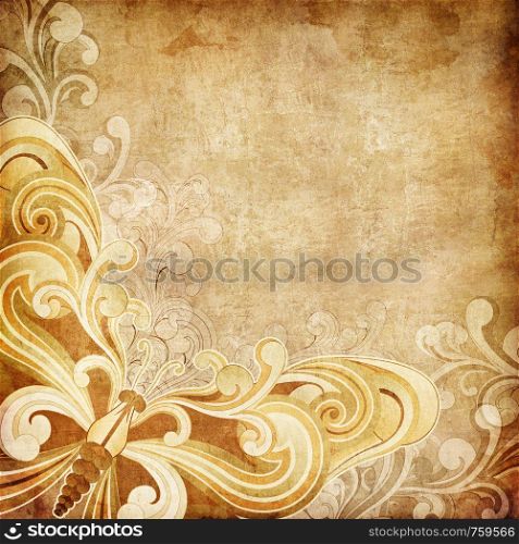 Old Paper. Retro Swirl Texture Background. .. Old Paper Texture