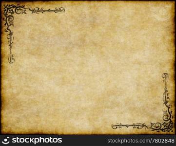 old parchment paper. great background of old parchment paper texture with ornate design