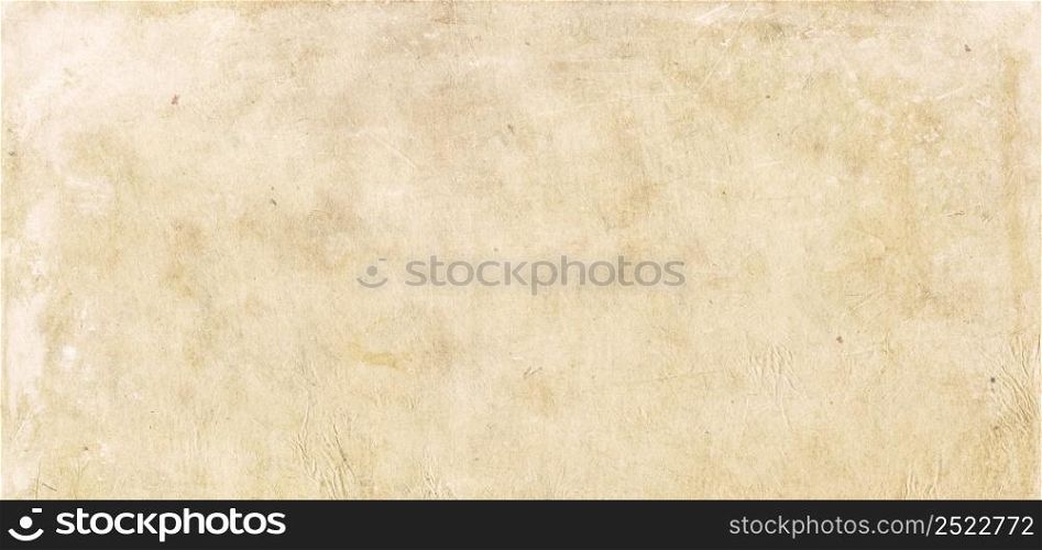 Old parchment paper. Horizontal banner texture wallpaper. Old parchment paper. Banner texture