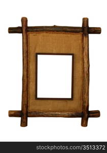 old picture frame isolated on a white background