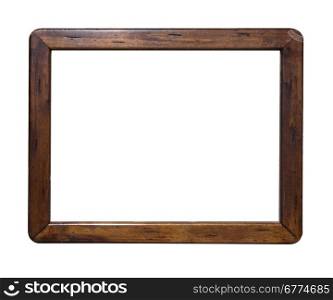 Old picture frame on white background