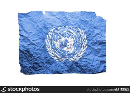 Old piece of paper, united nations isolated