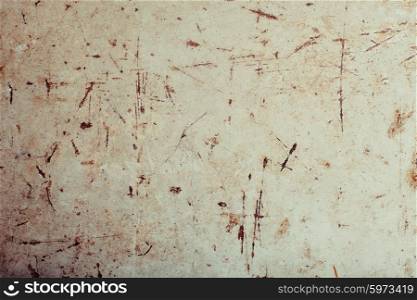 Old plywood background with dust and scratches. The old background