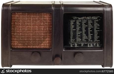 Old Portable Radio Isolated with Clipping Path