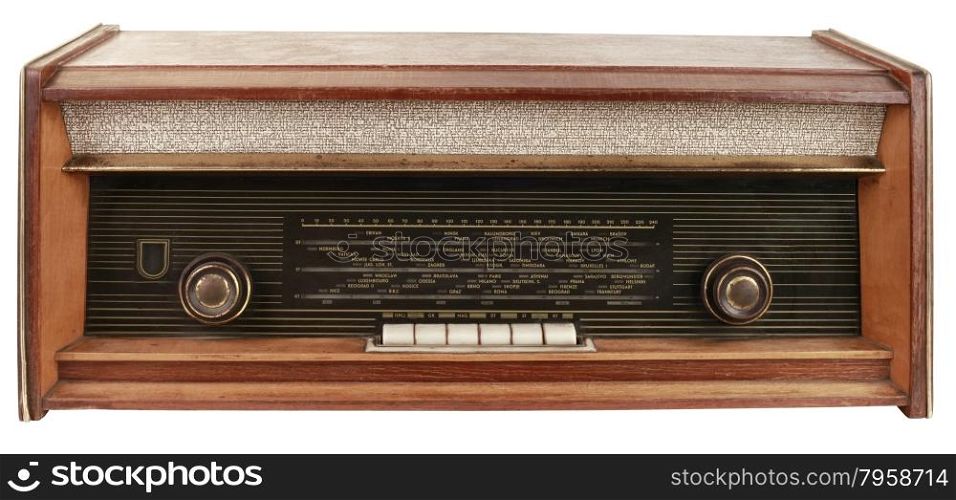 Old Radio Tuner Isolated with Clipping Path