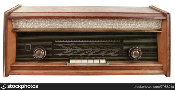 Old Radio Tuner Isolated with Clipping Path