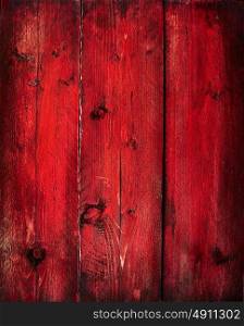 Old Red wooden timber background, texture