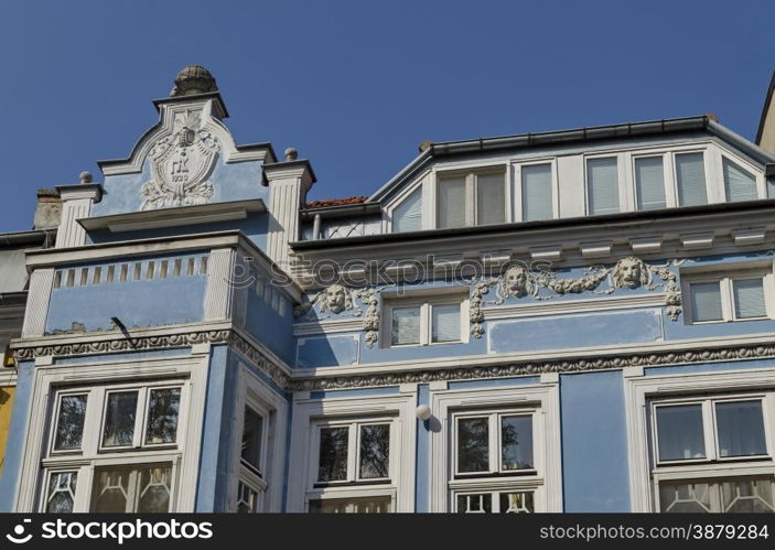 Old renovated building in Ruse town, Bulgaria