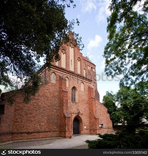 Old restored church of the Visitation of the Virgin Mary in New Town Warsaw in Poland