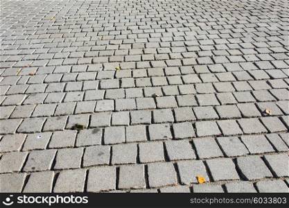 Old road paved with the cobble stones