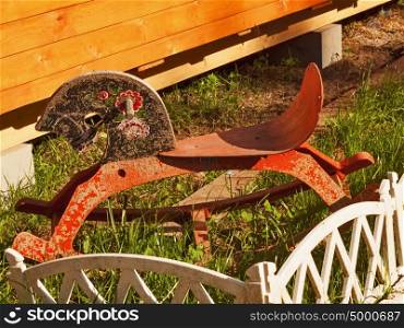 old rocking horse chair children could enjoy the riding