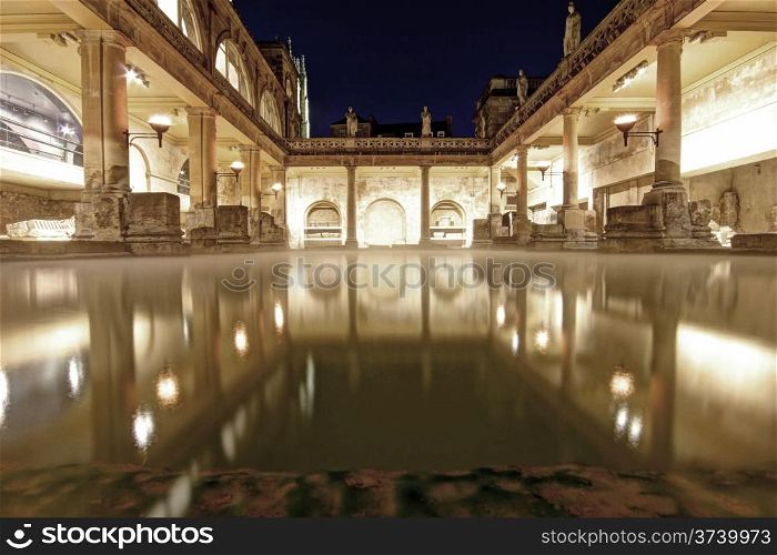 Old Roman Baths in Bath Avon