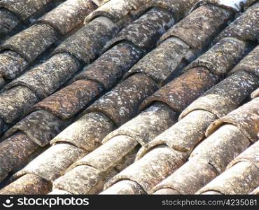 old roofilng tiles as a background