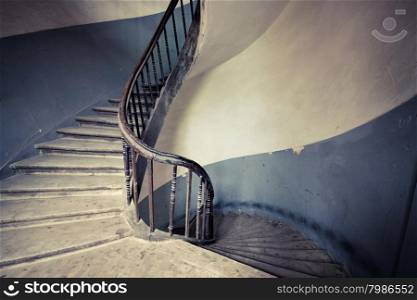 Old round spiral stairs