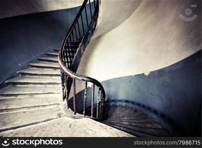 Old round spiral stairs