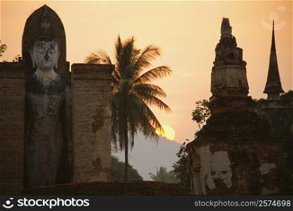 Old ruin of a temple, Sukhothai, Thailand